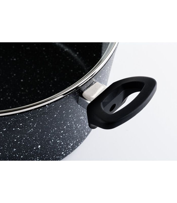 Pannenset Black Marble (Braadpan ø 24 cm + Steelpan ø 18 cm) - Inductie en alle andere warmtebronnen image number 2