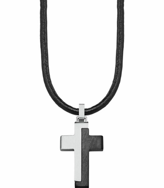 Chaîne avec pendentif pour les garçons, acier inoxydable | croix
