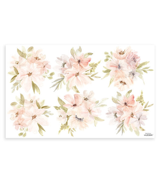 APPOLINE - Muurstickers - Bos bloemen (aquarel)