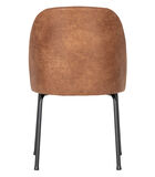 Lot de 2 chaises de table - Eco-cuir - Cognac - 82.5x50x57 - Vogue image number 4