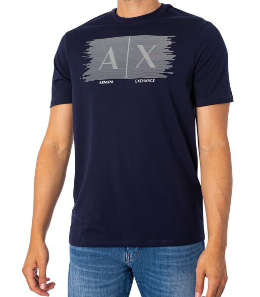 T-Shirt Graphique À Logo Rayé