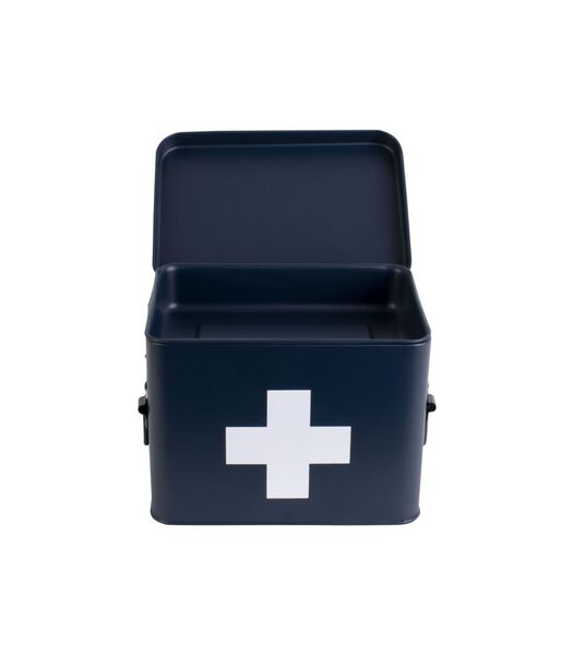 Boîte à pharmacie - bleu foncé - 21,5x15,5x16cm