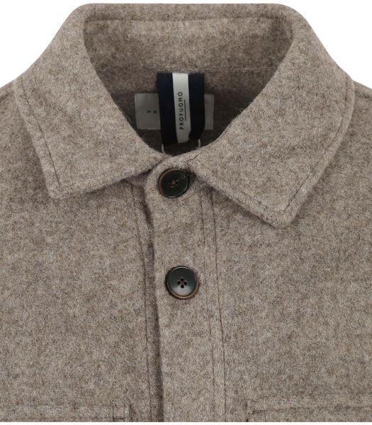 Profuomo Overshirt Wolblend Taupe