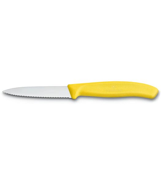 Couteau d'office Swiss Classic - Jaune - Dentelé - 8 cm