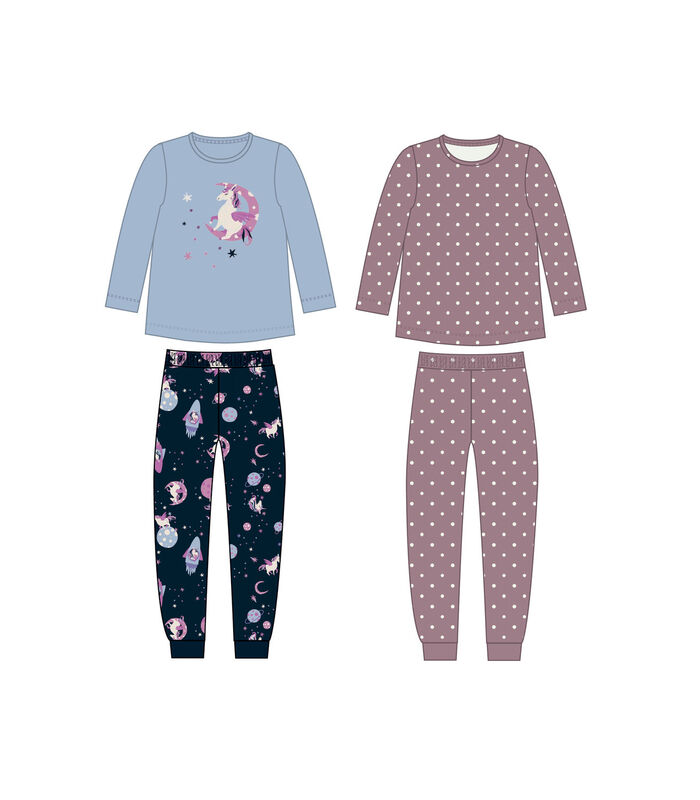 Pack de 2 Pyjamas fille Nightset Unicorn image number 0