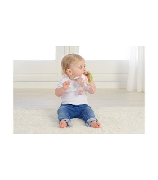 Toys baby speelgoed Primo papegaai Penelope - 19 cm - kraamcadeau meisje / jongen - 0 jaar / 6 maanden