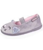Chaussons Ballerines Enfant Gris Chat image number 0