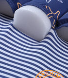 Drijfpak met zeesterrenprint, donkerblauw/oranje image number 3