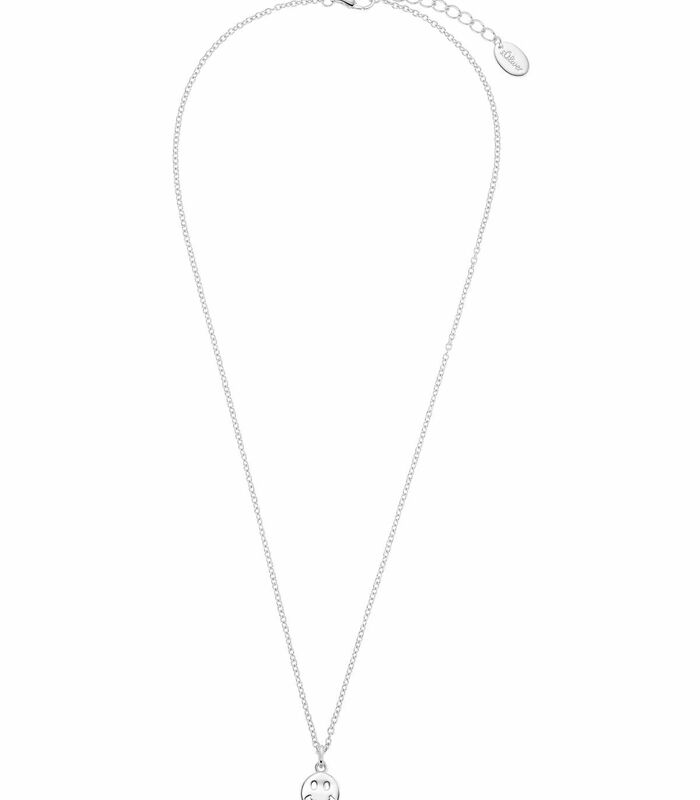 Ketting met hanger voor kinderen, 925 Sterling Zilver | Smiley image number 1