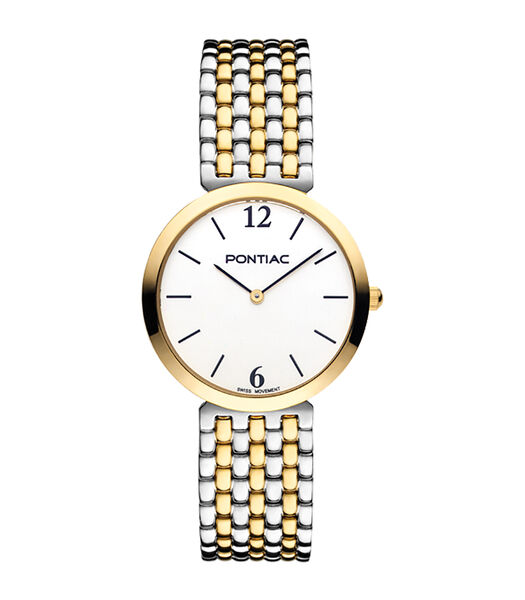 Elegance Swiss movement saffier roos goud staal P10052