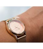 Analoog horloge met stalen Milanese armband LUCILLE image number 3