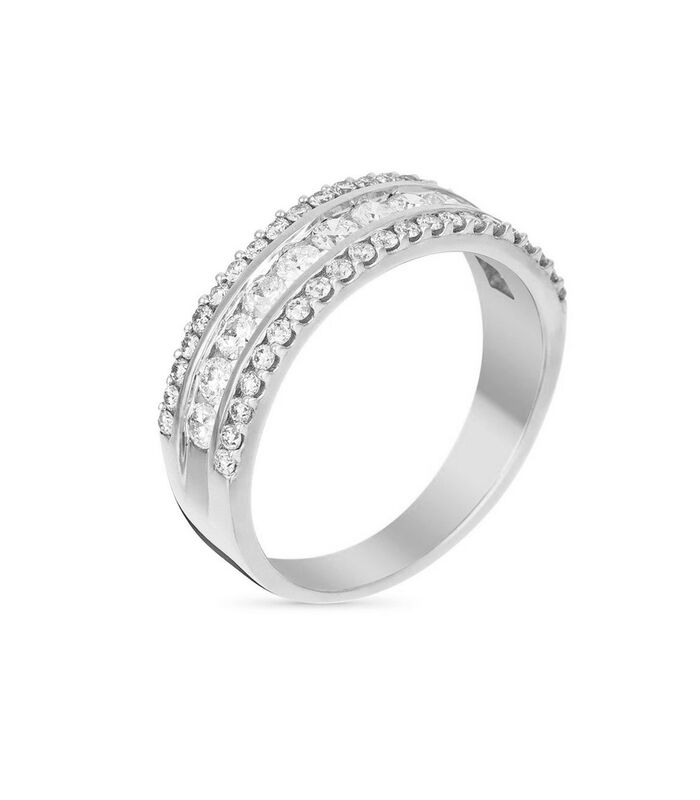 Ring "Désir" Wit Goud en Diamanten image number 0