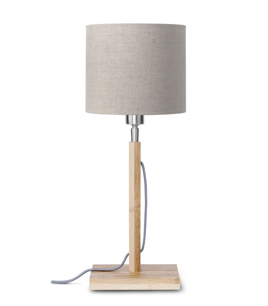 Lampe de table Fuji - Taupe/Bambou - Ø18cm