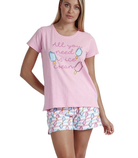 Pyjama's loungewear shorts t-shirt Ice Cream