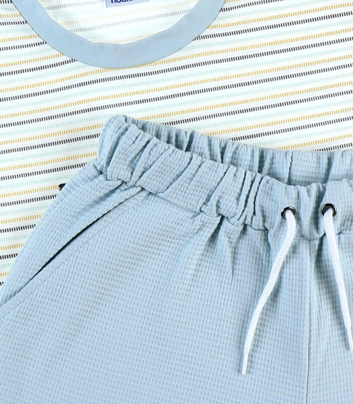 2-delige gestreepte pyjama voor papa's, aqua/ecru image number 2