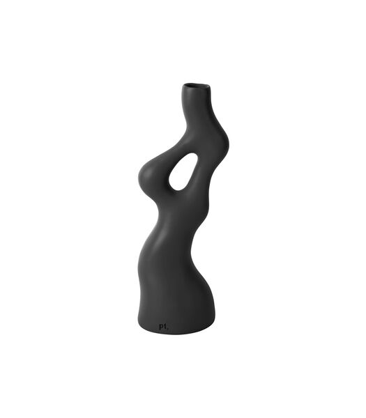 Vase déco Organic Swirls - Noir - 12,5x10,5x33cm