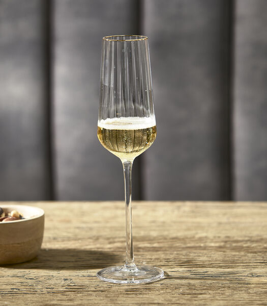 Verre à champagne, Bordure dorée - Les Saisies 1200 ml - Verre