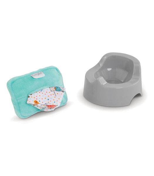 Mon Premier Poupon Baby potty & baby wipes baby doll 30/36 cm