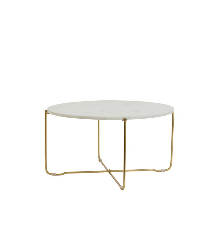 Salontafel Marty - Wit/Goud - Ø65cm image number 2