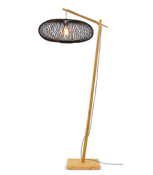 Vloerlamp Cango - Bamboe/Zwart- 80x60x176cm