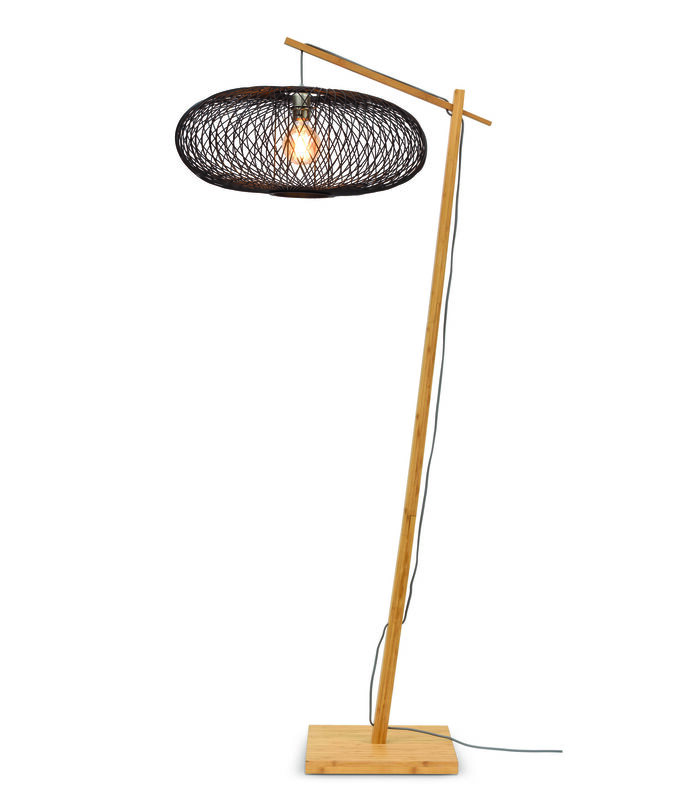 Vloerlamp Cango - Bamboe/Zwart- 80x60x176cm image number 0