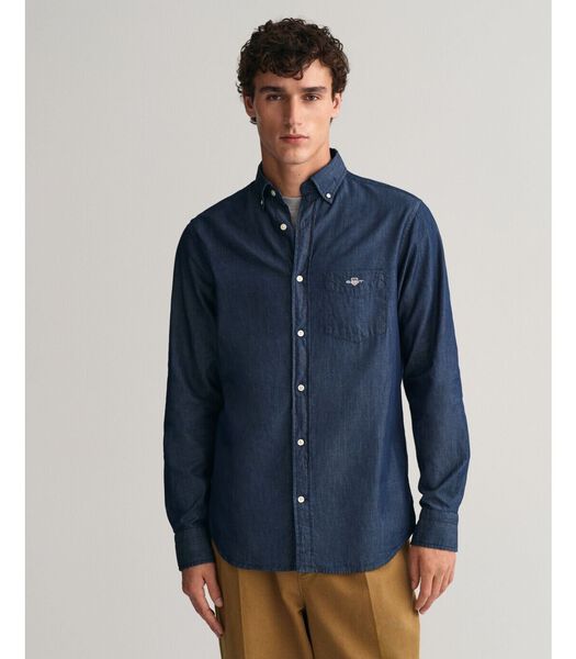 Regular fit overhemd in indigo