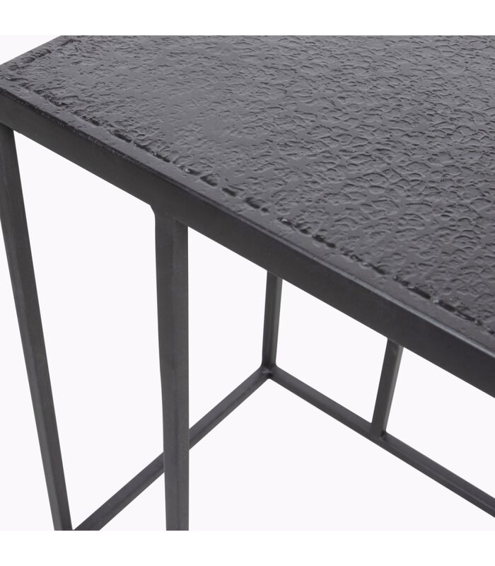 Table d'appoint forme de U - Métal - Noir - 55x45x35 cm - Febe image number 3