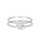 Ring Dames Duo Knot Trend Basic Minimal In 925 Sterling Zilver Verguld image number 1