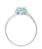 Ring "Blanca Topaz" Wit Goud en Diamanten image number 2