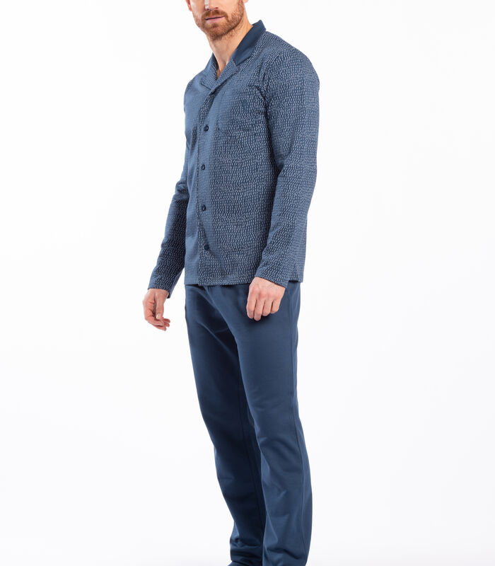 Pyjama lange mouwen lange broek doorknoop ARCO image number 2