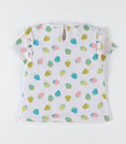 T-shirt met korte mouwen en aardbeienprint, meerkleurig image number 1