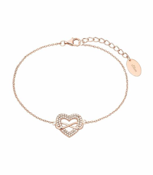 Bracelet pour femmes, argent 925 sterling, zirconium synth. | Infinity/Love
