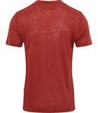 T-Shirt Linnen Rood image number 3