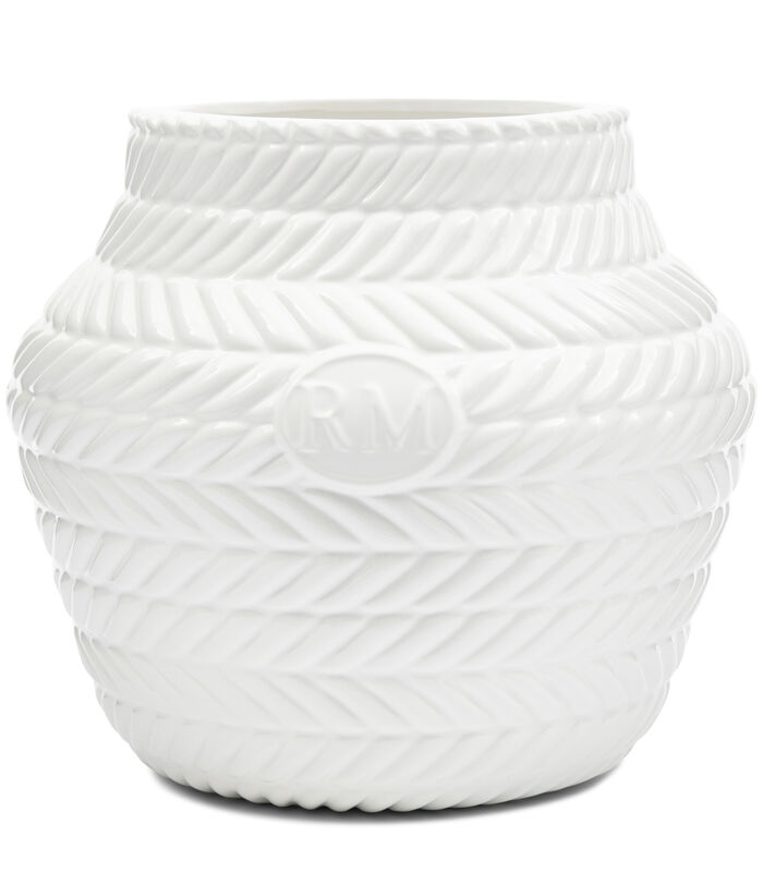Vase blanc, Pot de fleurs - RM Paloma Braided - Porcelaine image number 0