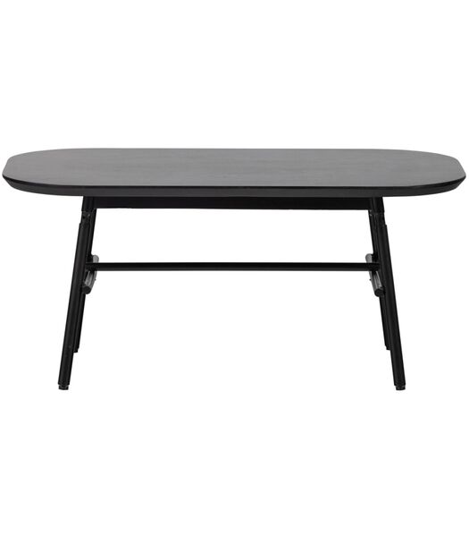 Table Basse - Bois De Manguier/Métal - Noir - 43x100x60  - Elegance