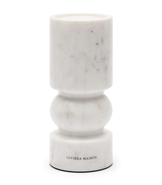 Sessari Marble Kandelaar Marmer - wit voor stompkaars (ØxH) 8.5x20 cm