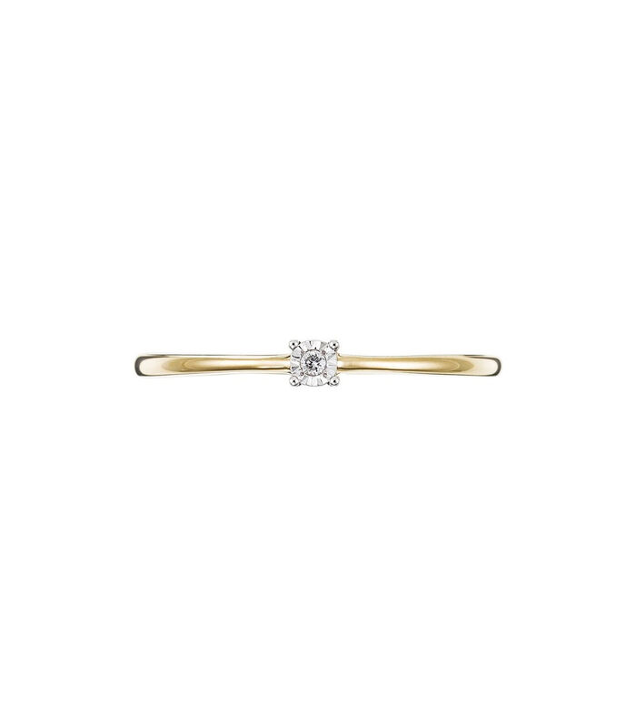 Ring 'Solitaire Pure' geelgoud en diamanten image number 4