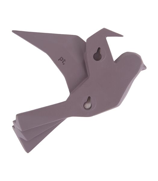 Wandhanger Origami Bird - Donkerpaars - 19x3,5x15,7cm