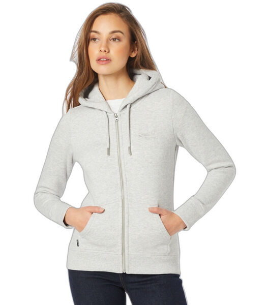 Sweatshirt à capuche zippé femme Vintage Logo