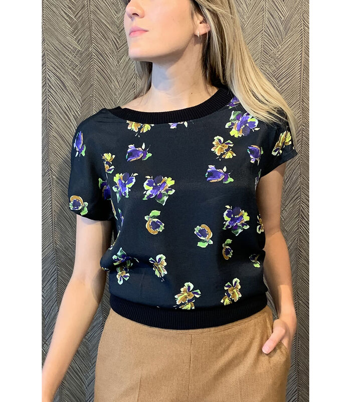 Tunique blouse avec dessin floral image number 0