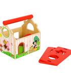 Houten speelgoed Mickey Disney huisje met vormpjes image number 2