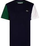 T-shirt coupe classique en jersey de coton color-block image number 4