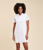Robe courte blanche en broderie anglaise image number 3