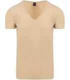 Vitaru T-Shirt Diepe V-Hals Beige 2-Pack image number 2