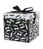 Boîte cadeau avec nœud - Motifs moustaches image number 0