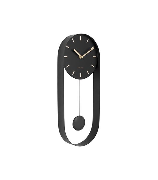 Horloge murale Pendulum Charm - Noir - 50x20x4,8cm