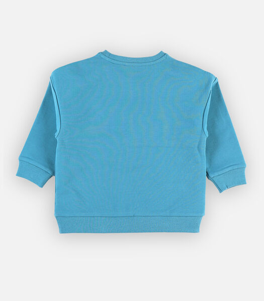 French terry sweater, turquoise