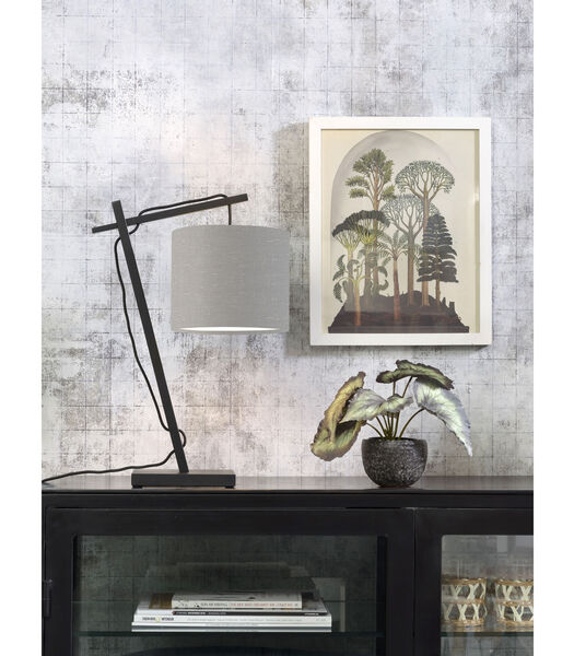 Lampe de table Andes - Bambou Noir/Gris Clair - 30x18x46cm