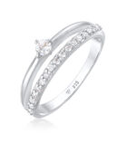Ring Dames Verlovingsring Eenzaam Sprankelend Met Zirconia Kristallen In 925 Sterling Zilver image number 0