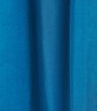 Robe longue cintrée portefeuille en voile bleu image number 4